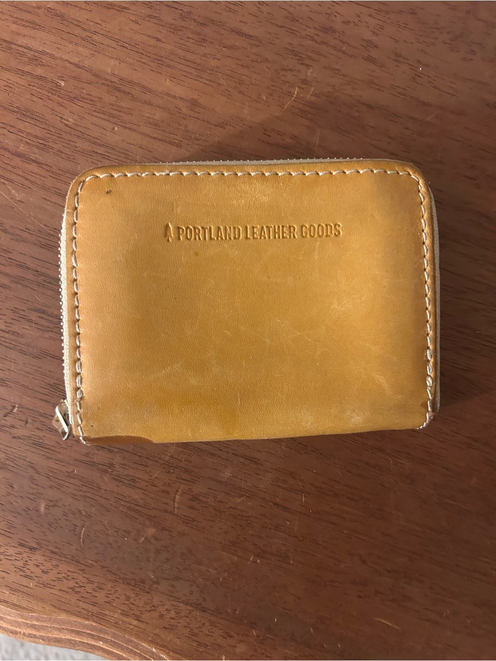 Portland Leather Goods Sunflower Leather Zip Wallet